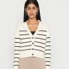 Scotch & Soda V-NECK STRIPED CHUNKY BLEND CARDIGAN - Gilet - Combo