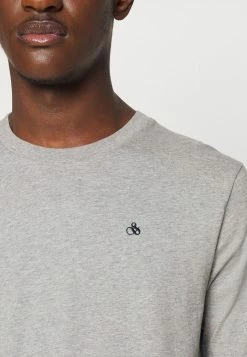 Scotch & Soda CREWNECK - T-shirt Basique - Grey Melange -Scotch & Soda Soldes 01dd22835dc446dda96eca70ba84fac6