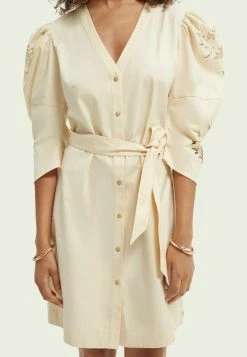 Scotch & Soda Robe De Jour - Beige -Scotch & Soda Soldes 021296fbfaf844e4989975e86b87752a