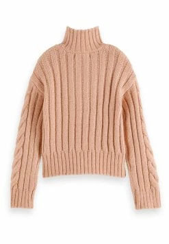 Scotch & Soda HALF-ZIP CROPPED - Pullover - Petal Melange -Scotch & Soda Soldes 024523624f724041b54c8092247f0424