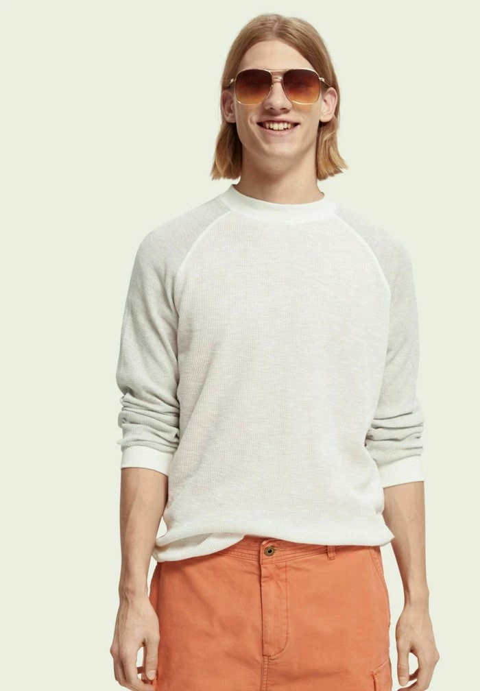 Scotch & Soda WAFFLE - T-shirt à Manches Longues - Grey 1 Scotch & Soda WAFFLE - T-shirt à Manches Longues - Grey