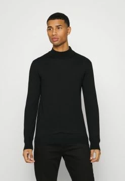 Scotch & Soda LIGHTWEIGHT MOCK NECK CONTAINS ORGANIC - Sweatshirt - Black