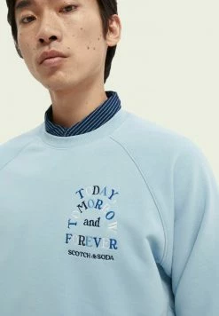 Scotch & Soda Sweatshirt - Fifties Blue -Scotch & Soda Soldes 05a2a998ab6c42ea9927fc9c542943c6