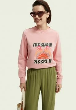 Scotch & Soda REGULAR-FIT GRAPHIC - Sweatshirt - Pink
