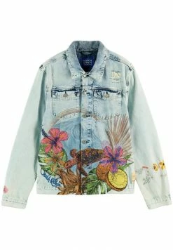 Scotch & Soda HAWAIIAN FL - Veste En Jean - Hawaiian Flow -Scotch & Soda Soldes 065cef25090145eb8e0eb6d30f08166d