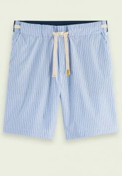 Scotch & Soda FAVE POPLIN - Short - Blue -Scotch & Soda Soldes 086a117ea0304f0999dbf10b2135b3e2