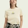 Scotch & Soda REGULAR FIT - T-shirt Imprimé - Peach