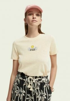 Scotch & Soda REGULAR FIT - T-shirt Imprimé - Peach