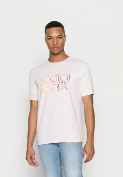 Scotch & Soda LOGO GRAPHIC - T-shirt Imprimé - Pink Icon