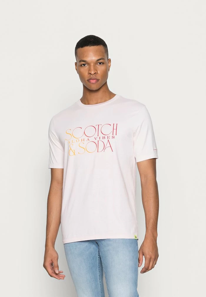 Scotch & Soda LOGO GRAPHIC - T-shirt Imprimé - Pink Icon 1 Scotch & Soda LOGO GRAPHIC - T-shirt Imprimé - Pink Icon