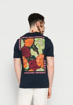 Scotch & Soda GRAPHIC CREWNECK - T-shirt Imprimé - Navy