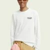 Scotch & Soda GRAPHIC - T-shirt à Manches Longues - Denim White