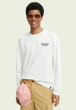 Scotch & Soda GRAPHIC - T-shirt à Manches Longues - Denim White