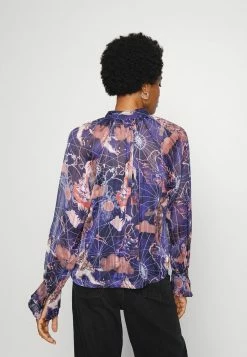 Scotch & Soda SHEER RECYCLED RUFFLE - Blouse - Dark Blue -Scotch & Soda Soldes 0f43ed6572094cc5934e31e93929d9bc