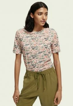 Scotch & Soda PRINTED ORGANIC - T-shirt Imprimé - Pink