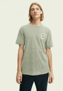 Scotch & Soda REGULAR FIT - T-shirt Imprimé - Army Melange