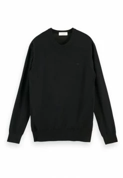 Scotch & Soda CLASSIC CREWNECK - Pullover - Black -Scotch & Soda Soldes 114b9c3c0cdb4b8abf92006b8181339a