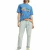 Scotch & Soda ABEL MACIAS - T-shirt Imprimé - Azure