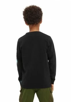 Scotch & Soda PLACED ARTWORKS LONG-SLEEVED - T-shirt à Manches Longues - Black -Scotch & Soda Soldes 1239b83b8aaf4514b9796cb4e2448b54