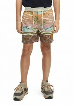 Scotch & Soda GRAPHIC BOARD - Short De Bain - Light Brown