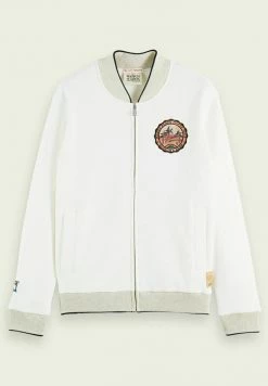 Scotch & Soda Blouson Bomber - Denim White -Scotch & Soda Soldes 1353569ff2bd4fe38ecfd54471734758