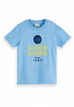 Scotch & Soda REGULAR FIT SHORT SLEEVED ARTWORK - T-shirt Imprimé - Ocean Blue -Scotch & Soda Soldes 1441725799e44bc08b6297afe7b1b77c