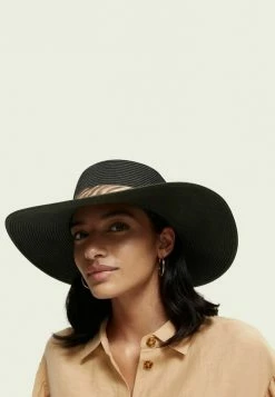 Scotch & Soda PRINTED RIBBON - Chapeau - Black