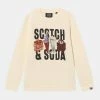 Scotch & Soda CREWNECK WITH ARTWORK - Sweatshirt - Ecru