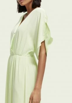 Scotch & Soda Robe Longue - Citrus Green -Scotch & Soda Soldes 18d0ccdbdfd74e819a302cb67d97d8a3