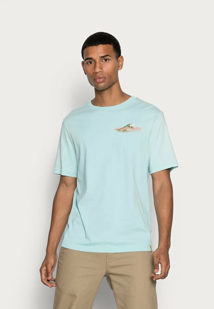 Scotch & Soda GRAPHIC CREWNECK - T-shirt Imprimé - Seafoam 1 Scotch & Soda GRAPHIC CREWNECK - T-shirt Imprimé - Seafoam