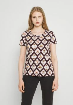 Scotch & Soda ALLOVER PRINTED TEE - T-shirt Imprimé - Brown/white