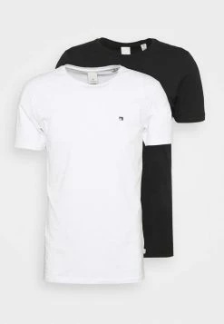Scotch & Soda LOGO TEE 2 PACK - T-shirt Basique - Black/white -Scotch & Soda Soldes 1b5cc4e44ccf4015b440b64b4f8bb512