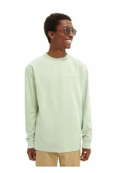 Scotch & Soda LONGSLEEVE TEE WITH CHEST PRINT - T-shirt à Manches Longues - Seafoam