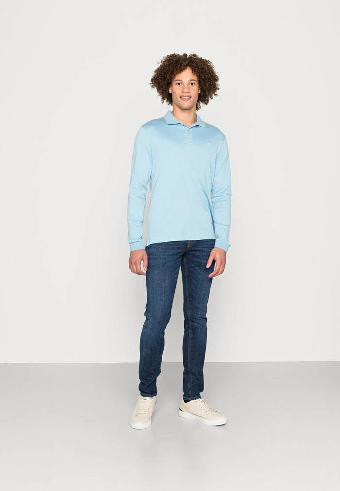 Scotch & Soda CLEAN INTERLOCK LONG SLEEVED - Polo - Fifties Blue 2 Scotch & Soda CLEAN INTERLOCK LONG SLEEVED - Polo - Fifties Blue – Image 2