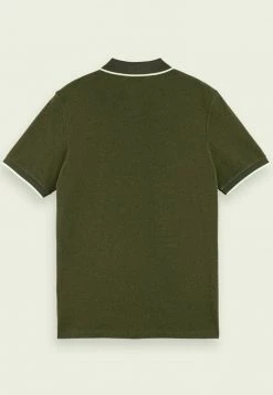 Scotch & Soda Polo - Utility Green Melange -Scotch & Soda Soldes 1cc1a0c3b28d4d0b83b0cfd066a27717