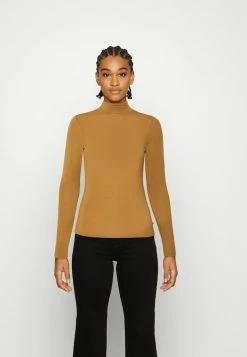 Scotch & Soda LONG SLEEVED MOCK NECK - T-shirt à Manches Longues - Olive Brown