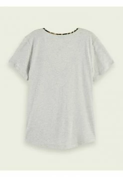 Scotch & Soda T-shirt Basique - Grey Melange -Scotch & Soda Soldes 1e8875f9549e4a10aab12801d8be996a