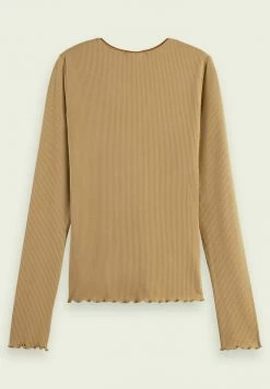 Scotch & Soda LONG SLEEVED BLENDWRAPOVER - T-shirt à Manches Longues - Sand -Scotch & Soda Soldes 1ee597b2c32e4439aa01673c53cb4e44