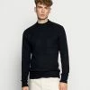 Scotch & Soda SOFT CREWNECK PULL WITH HIGHER COLLAR - Pullover - Night