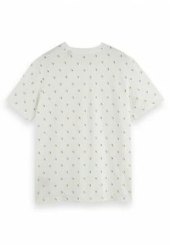 Scotch & Soda CLASSIC CREWNECK TEE - T-shirt Imprimé - Off-white/multi-coloured -Scotch & Soda Soldes 2153b09ea05b4d5e8613ce91bf1ec580