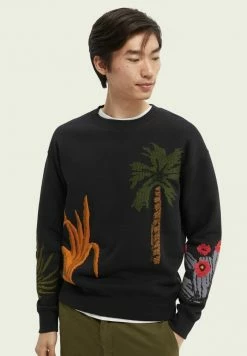 Scotch & Soda EMBROIDERED CREWNECK - Sweatshirt - Night