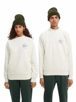 Scotch & Soda CREWNECK UNISEX - Sweatshirt - Off White