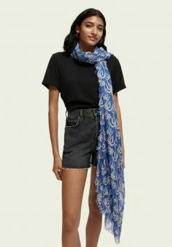 Scotch & Soda Écharpe - Blue -Scotch & Soda Soldes 225d2c6fa077481aaf0384e9b7b3b244