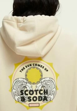 Scotch & Soda GRAPHIC - Sweat à Capuche - Peach -Scotch & Soda Soldes 23240dd004be4e20a8b7ed8ffc2f9d3e