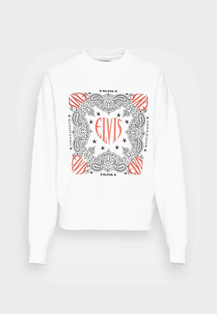 Scotch & Soda ELVIS CAPSULE - Sweatshirt - White 4 Scotch & Soda ELVIS CAPSULE - Sweatshirt - White – Image 4