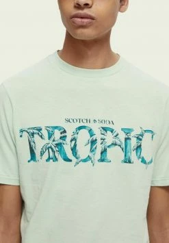 Scotch & Soda GRAPHIC - T-shirt Imprimé - Mint -Scotch & Soda Soldes 23fca82fb45340558d829c15974950d9