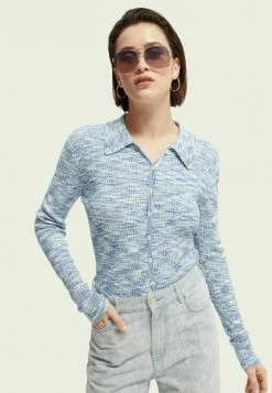 Scotch & Soda DYED - Gilet - Pacific Blue Melange