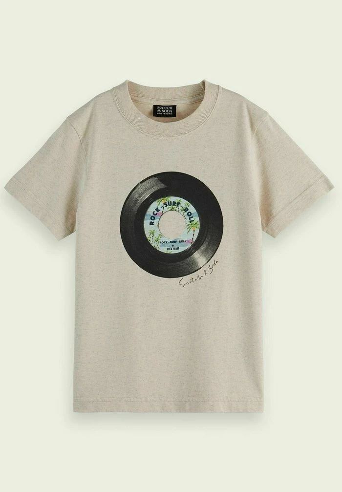 Scotch & Soda RELAXED FIT - T-shirt Imprimé - Ecru Melange 1 Scotch & Soda RELAXED FIT - T-shirt Imprimé - Ecru Melange