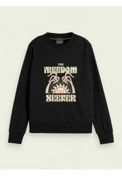 Scotch & Soda REGULAR-FIT GRAPHIC - Sweatshirt - Black -Scotch & Soda Soldes 25bd66d175f64be9b5956e7b5693a54f