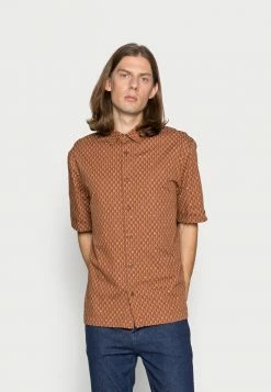 Scotch & Soda ALL-OVER SHORTSLEEVE - Chemise - Brown, Multi-coloured